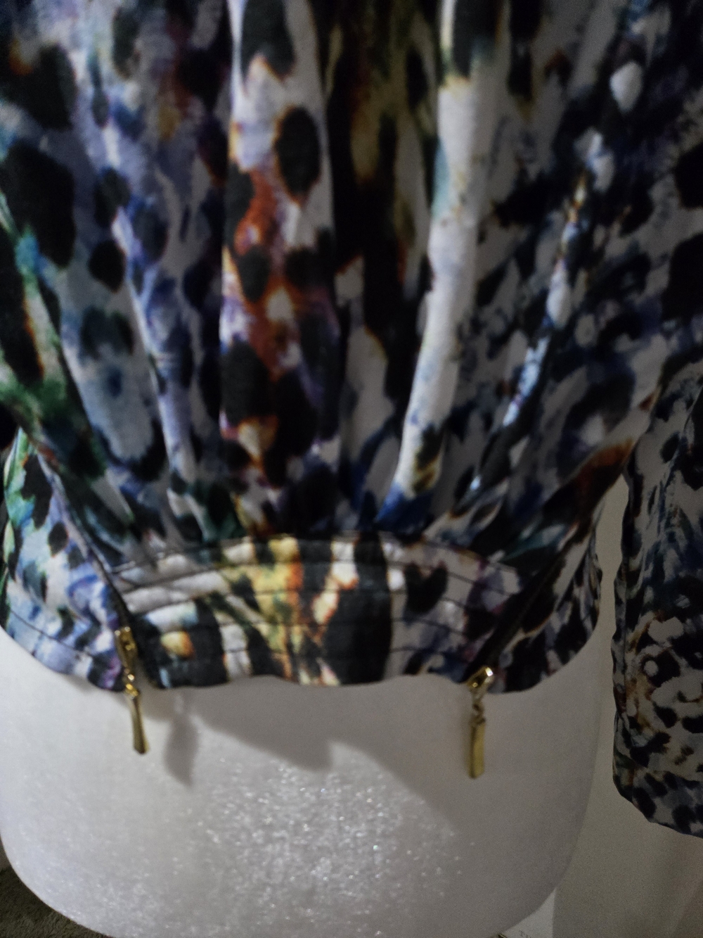 Abstract Leopard Print Draped Cardigan - Picture 3 of 4